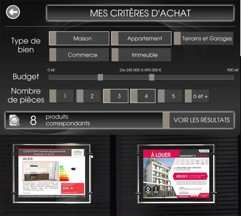 immoex-logiciel-affichage-dynamique-vitrine-agence-immobilier-interface
